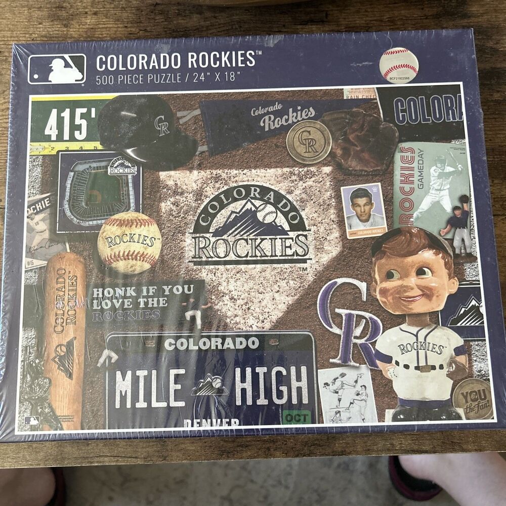 NEW MLB Colorado Rockies Throwback 500 Pieces Puzzle 24x18 You the Fan!